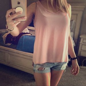 Blue & Pink Tank Top Blouses